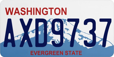 WA license plate AXD9737