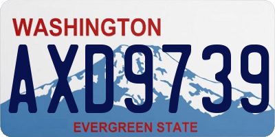 WA license plate AXD9739
