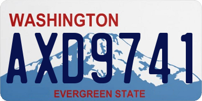 WA license plate AXD9741