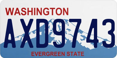 WA license plate AXD9743