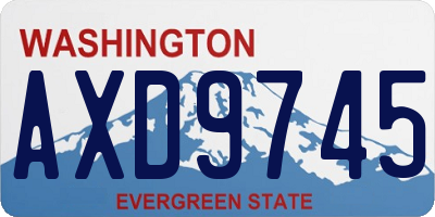WA license plate AXD9745
