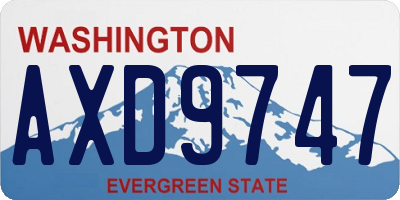 WA license plate AXD9747