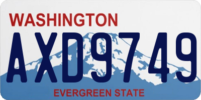 WA license plate AXD9749