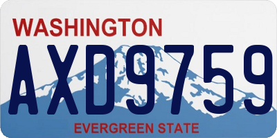WA license plate AXD9759