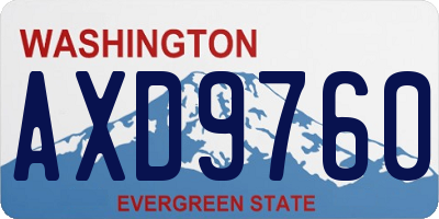 WA license plate AXD9760