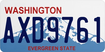 WA license plate AXD9761