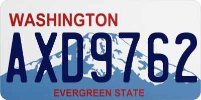 WA license plate AXD9762