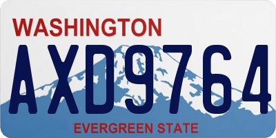WA license plate AXD9764