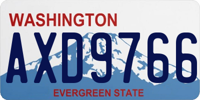 WA license plate AXD9766