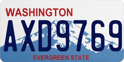 WA license plate AXD9769