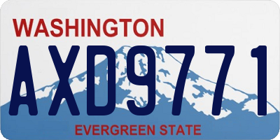 WA license plate AXD9771