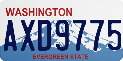 WA license plate AXD9775