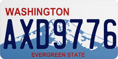 WA license plate AXD9776