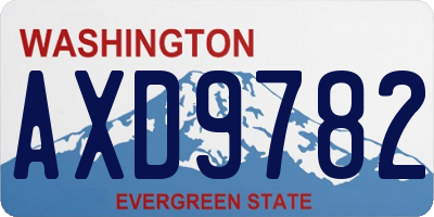 WA license plate AXD9782