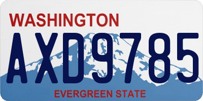 WA license plate AXD9785