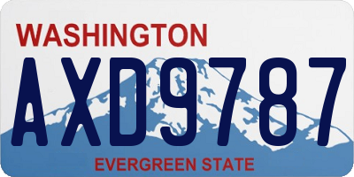 WA license plate AXD9787