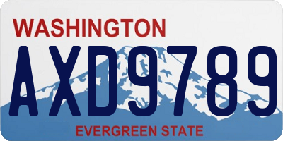 WA license plate AXD9789