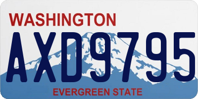 WA license plate AXD9795