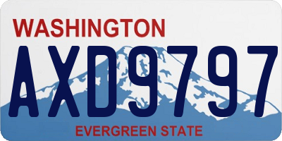 WA license plate AXD9797
