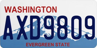 WA license plate AXD9809