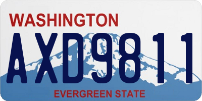 WA license plate AXD9811