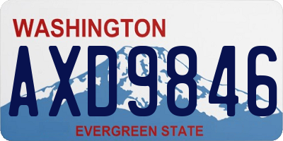 WA license plate AXD9846