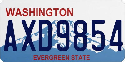 WA license plate AXD9854