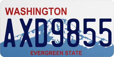 WA license plate AXD9855