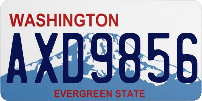 WA license plate AXD9856