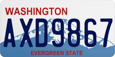WA license plate AXD9867