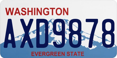 WA license plate AXD9878