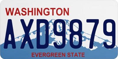 WA license plate AXD9879