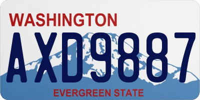 WA license plate AXD9887
