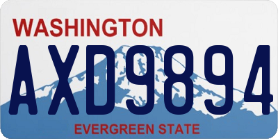 WA license plate AXD9894