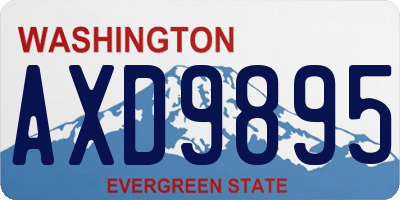 WA license plate AXD9895