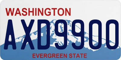 WA license plate AXD9900