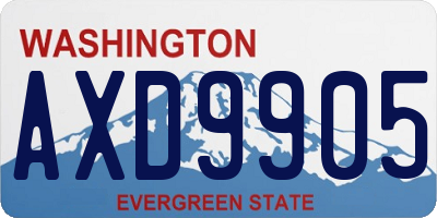 WA license plate AXD9905