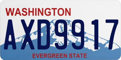 WA license plate AXD9917