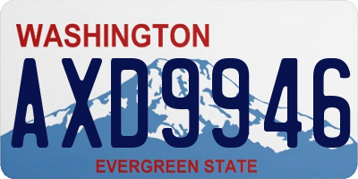 WA license plate AXD9946