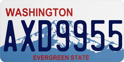 WA license plate AXD9955