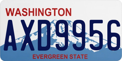 WA license plate AXD9956