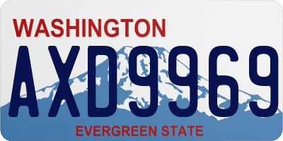 WA license plate AXD9969