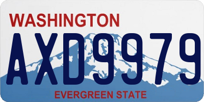 WA license plate AXD9979