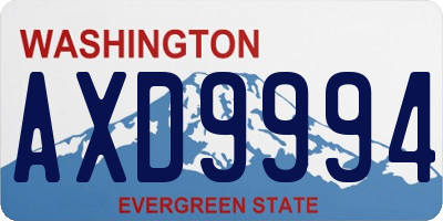 WA license plate AXD9994