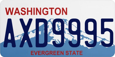 WA license plate AXD9995