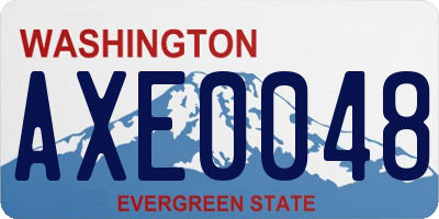 WA license plate AXE0048