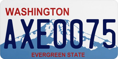 WA license plate AXE0075