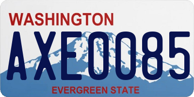 WA license plate AXE0085