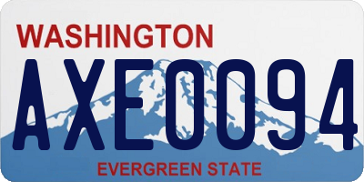 WA license plate AXE0094