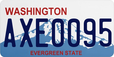 WA license plate AXE0095